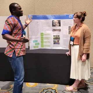 Laela Oullette presenting her STEM research at the SENOYCE